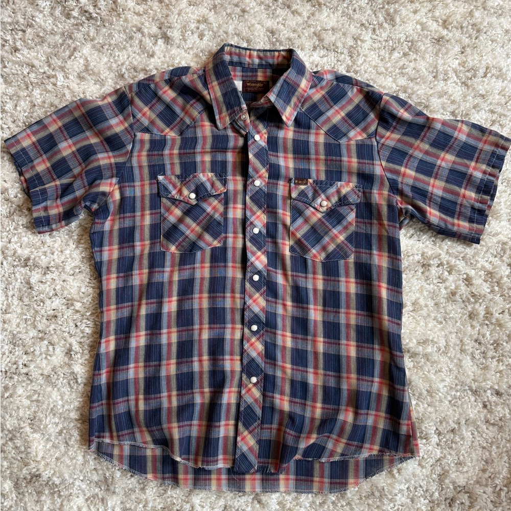 Vintage Wrangler Western Snap Short Sleeve Shirt